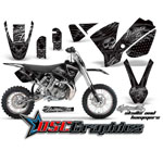 KTM SX 65 2009-2011 Dirt Bike Black Skulls And Hammers Sticker Kit
