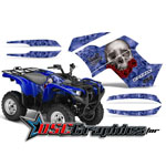 2007-2011 Yamaha Banshee Grizzly 550 ATV Blue Bone Collector Graphic Kit - DSC-696465469G