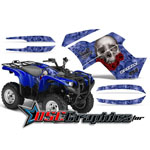 2007-2011 Yamaha Banshee Grizzly 550 ATV Blue Bone Collector Graphic Kit