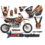KTM SX 65 Dirt Bike Mad Hatter Sticker Kit Fits 2009-2011