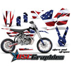 2009-2011 KTM SX 65 Dirt Bike Stars And Stripes Sticker Kit