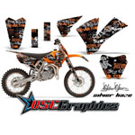 2004-2005 KTM SX 105 Motocross Orange Silver Haze Vinyl Sticker Kit