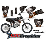 KTM SX 105 Dirt Bike Black Bone Collector Graphic Sticker Kit Fits 2006-2011