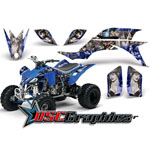 Yamaha Banshee YFZ450 2004-2008 Four Wheeler Blue Mad Hatter Sticker Kit