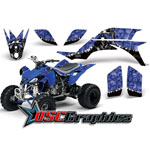 Yamaha Banshee YFZ450 2004-2008 Four Wheeler Blue Reaper Sticker Kit