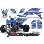 Yamaha Banshee YFZ450 Four Wheeler Blue Silverhaze Sticker Kit Fits 2004-2008