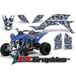 Yamaha Banshee YFZ450 Four Wheeler Blue Urban Camo Sticker Kit Fits 2004-2008