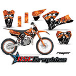 2006-2011 KTM SX 105 Dirt Bike Orange Reaper Graphic Sticker Kit