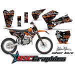 KTM SX 105 2006-2011 Dirt Bike Orange Silver Haze Graphic Sticker Kit