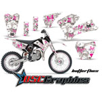 2006-2011 KTM SX 105 Dirt Bike Pink Butterflies Graphic Sticker Kit