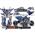 2009-2010 Yamaha Banshee YFZ450 ATV Graphic Blue Mad Hatter Sticker Kit