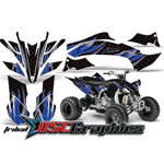 Yamaha Banshee YFZ450 ATV Graphic Blue Tribal Flames Sticker Kit Fits 2009-2010