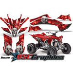 Yamaha Banshee YFZ450 2009-2010 ATV Graphic Red Bone Collector Sticker Kit