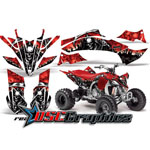 Yamaha Banshee YFZ450 ATV Graphic Red Reaper Sticker Kit Fits 2009-2010