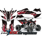 Yamaha Banshee YFZ450 2009-2010 ATV Graphic Red Tribal Flames Sticker Kit