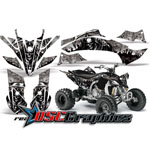 2009-2010 Yamaha Banshee YFZ450 ATV Graphic Silver Reaper Sticker Kit