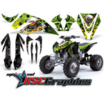 2001-2011 Kawasaki KFX450 ATV Green Motorhead Graphic Sticker Kit