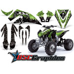 Kawasaki KFX450 ATV Green Reaper Graphic Sticker Kit Fits 2001-2011