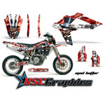 Husqvarna SM 2006-2011 Dirt Bike Red Mad Hatter Graphic Sticker Kit