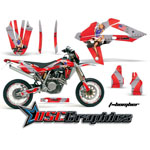 Husqvarna SM 2006-2011 Dirt Bike Red T-bomber Graphic Sticker Kit