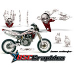 Husqvarna SM Dirt Bike White Bone Collector Graphic Sticker Kit Fits 2006-2011 - DSC-170-86