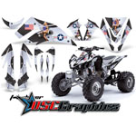 2001-2011 Kawasaki KFX450 ATV White T-bomber Graphic Sticker Kit