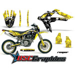 2006-2011 Husqvarna SM Dirt Bike Yellow Reaper Graphic Sticker Kit