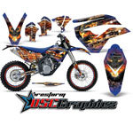 2009-2011 Husaberg FE 390 Dirt Bike Blue Firestorm Vinyl Kit - DSC-128-1