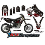 Husaberg FE 400 2001-2005 Dirt Bike Black Bone Collector Graphic Kit - DSC-54654654656-20