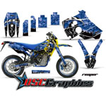 Husaberg FE 390 2001-2005 Dirt Bike Yellow Reaper Graphic Kit