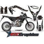 Aprilia SXV 450 2006-2011 Dirt Bike Black Reaper Sticker Kit