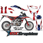 Aprilia SXV 5.5 Dirt Bike Stars And Stripes Vinyl Kit Fits 2006-2011 - DSC-127-100