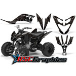 Yamaha Banshee Raptor All Years ATV Black Reaper Sticker Kit