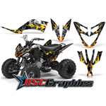 All Years Yamaha Banshee Raptor ATV Black Motorhead Sticker Kit