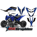 Yamaha Banshee Raptor ATV Blue Diamond Race Sticker Kit Fits All Years
