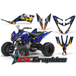 Yamaha Banshee Raptor ATV Blue Motorhead Sticker Kit Fits All Years