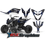 Yamaha Banshee Raptor ATV Blue Toxicity Sticker Kit Fits All Years
