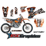 KTM C1 EXC 2003-2004 Dirt Bike Orange Mad Hatter Sticker Kit