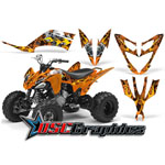 Yamaha Banshee Raptor All Years ATV Orange Motorhead Sticker Kit