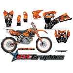 2003-2004 KTM C1 EXC Dirt Bike Orange Reaper Sticker Kit