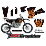 KTM C1 EXC Dirt Bike Orange Reloaded Sticker Kit Fts 2003-2004
