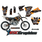 2003-2004 KTM C1 EXC Dirt Bike Orange T-bomber Sticker Kit