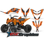 All Years Yamaha Banshee Raptor ATV Orange T-bomber Sticker Kit