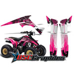 Suzuki LT230 All Years ATV Pink Carbon X Sticker Kit