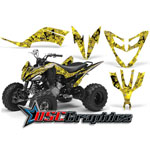 Yamaha Banshee Raptor ATV Yellow Butterflies Sticker Kit Fits All Years