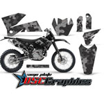 KTM C4 EXC 2005-2007 Motocross Black Camo Plate Vinyl Kit