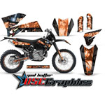 2005-2007 KTM C4 EXC Motocross Black Mad Hatter Vinyl Kit