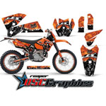 KTM C4 EXC Motocross Orange Reaper Vinyl Kit Fits 2005-2007