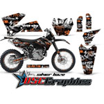 2005-2007 KTM C4 EXC Motocross Orange Silver Haze Vinyl Kit