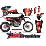 2005-2007 KTM C4 EXC Motocross Red Mad Hatter Vinyl Kit